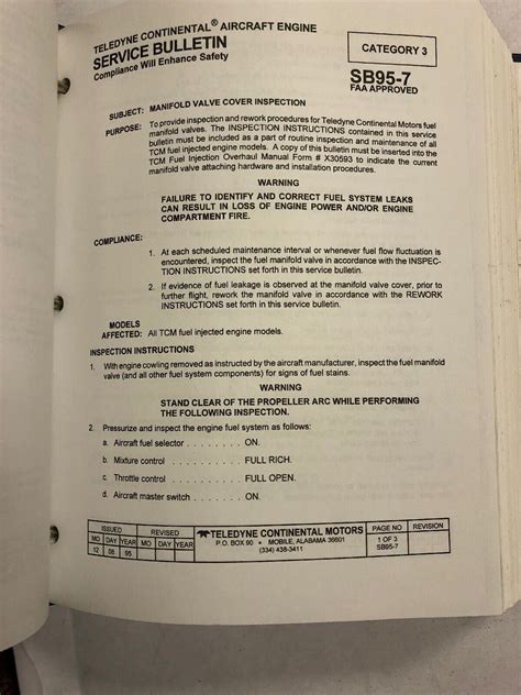 service bulletins continental compression test|continental service bulletin m76 4.